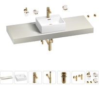 Раковина Wellsee 43 см со столешницей 140 смGraceful Proв наборе 10 в 1 201012338