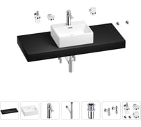 Раковина Wellsee 43 см со столешницей 120 см Graceful Pro 201012326 в наборе 10 в 1