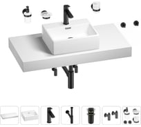 Раковина Wellsee 43 см со столешницей 100 смGraceful Proв наборе 10 в 1 201012252