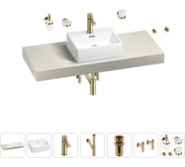 Раковина Wellsee 43 см со столешницей 120 смGraceful Proв наборе 10 в 1 201012278
