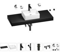 Раковина Wellsee 43 см со столешницей 120 см Graceful Pro 201012322 в наборе 10 в 1