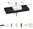 Раковина Wellsee 43 см со столешницей 120 см Graceful Pro 201012329 в наборе 10 в 1 1