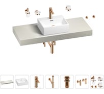 Раковина Wellsee 43 см со столешницей 120 смGraceful Proв наборе 10 в 1 201012279