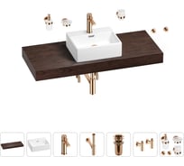 Раковина Wellsee 43 см со столешницей 120 смGraceful Proв наборе 10 в 1 201012309