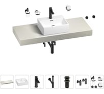 Раковина Wellsee 43 см со столешницей 120 смGraceful Proв наборе 10 в 1 201012277