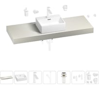 Раковина Wellsee 43 см со столешницей 140 смGraceful Proв наборе 10 в 1 201012335