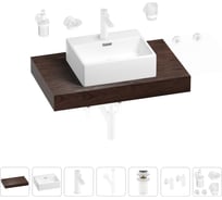 Раковина Wellsee 43 см со столешницей 80 смGraceful Proв наборе 10 в 1 201012190