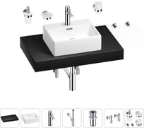 Раковина Wellsee 43 см со столешницей 80 смGraceful Proв наборе 10 в 1 201012206