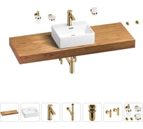 Раковина Wellsee 43 см со столешницей 140 смGraceful Proв наборе 10 в 1 201012353