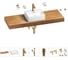 Раковина Wellsee 43 см со столешницей 140 смGraceful Proв наборе 10 в 1 201012353 1