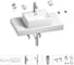Раковина Wellsee 43 см со столешницей 80 см Graceful Pro 201012191 в наборе 10 в 1 1