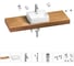 Раковина Wellsee 43 см со столешницей 140 смGraceful Proв наборе 10 в 1 201012351 1