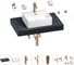 Раковина Wellsee 43 см со столешницей 80 см Graceful Pro 201012169 в наборе 10 в 1 1