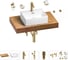 Раковина Wellsee 43 см со столешницей 80 см Graceful Pro 201012178 в наборе 10 в 1 1