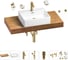 Раковина Wellsee 50 см со столешницей 100 см Graceful Pro 201012478 в наборе 10 в 1 1