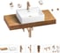 Раковина Wellsee 50 см со столешницей 100 см Graceful Pro 201012479 в наборе 10 в 1 1