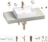 Раковина Wellsee 50 см со столешницей 100 смGraceful Proв наборе 10 в 1 201012459 1