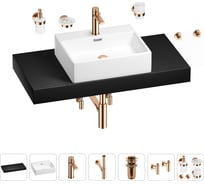 Раковина Wellsee 50 см со столешницей 100 смGraceful Proв наборе 10 в 1 201012509