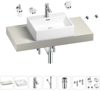 Раковина Wellsee 50 см со столешницей 100 смGraceful Proв наборе 10 в 1 201012451