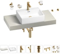 Раковина Wellsee 50 см со столешницей 100 смGraceful Proв наборе 10 в 1 201012453