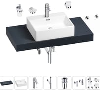 Раковина Wellsee 50 см со столешницей 100 смGraceful Proв наборе 10 в 1 201012466