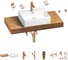 Раковина Wellsee 50 см со столешницей 100 см Graceful Pro 201012474 в наборе 10 в 1 1