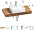 Раковина Wellsee 50 см со столешницей 100 см Graceful Pro 201012476 в наборе 10 в 1 1