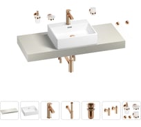 Раковина Wellsee 50 см со столешницей 120 смGraceful Proв наборе 10 в 1 201012514