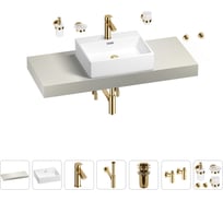 Раковина Wellsee 50 см со столешницей 120 смGraceful Proв наборе 10 в 1 201012513