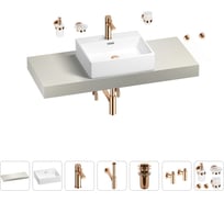 Раковина Wellsee 50 см со столешницей 120 смGraceful Proв наборе 10 в 1 201012519