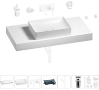 Раковина Wellsee 50 см со столешницей 100 смPure BY201011290 в наборе 9 в 1 201011290