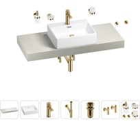 Раковина Wellsee 50 см со столешницей 120 смGraceful Proв наборе 10 в 1 201012518