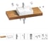 Раковина Wellsee 50 см со столешницей 120 см Graceful Pro 201012536 в наборе 10 в 1 1