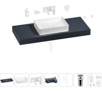 Раковина Wellsee 50 см со столешницей 120 смPure BY201011345 в наборе 9 в 1 201011345