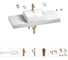 Раковина Wellsee 50 см со столешницей 120 см Graceful Pro 201012559 в наборе 10 в 1 1