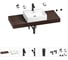 Раковина Wellsee 50 см со столешницей 120 смGraceful Proв наборе 10 в 1 201012547 1