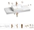 Раковина Wellsee 50 см со столешницей 120 см Graceful Pro 201012554 в наборе 10 в 1 1