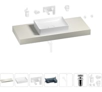 Раковина Wellsee 50 см со столешницей 120 смPure BY201011325 в наборе 9 в 1 201011325