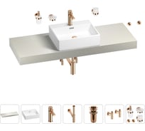 Раковина Wellsee 50 см со столешницей 140 смGraceful Proв наборе 10 в 1 201012579