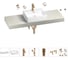 Раковина Wellsee 50 см со столешницей 140 смGraceful Proв наборе 10 в 1 201012579 1