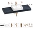 Раковина Wellsee 50 см со столешницей 140 см Graceful Pro 201012589 в наборе 10 в 1 1