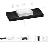 Раковина Wellsee 50 см со столешницей 120 см Pure BY 201011430 в наборе 9 в 1