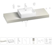 Раковина Wellsee 50 см со столешницей 140 смGraceful Proв наборе 10 в 1 201012575