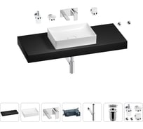 Раковина Wellsee 50 см со столешницей 120 см Pure BY 201011421 в наборе 9 в 1
