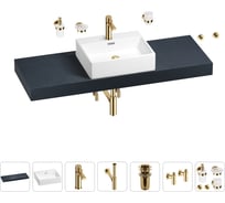 Раковина Wellsee 50 см со столешницей 140 см Graceful Pro 201012588 в наборе 10 в 1