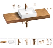 Раковина Wellsee 50 см со столешницей 140 смGraceful Proв наборе 10 в 1 201012594