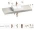 Раковина Wellsee 50 см со столешницей 140 смGraceful Proв наборе 10 в 1 201012574 1