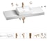Раковина Wellsee 50 см со столешницей 140 см Graceful Pro 201012619 в наборе 10 в 1 1