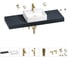 Раковина Wellsee 50 см со столешницей 140 см Graceful Pro 201012583 в наборе 10 в 1 1