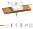 Раковина Wellsee 50 см со столешницей 140 смGraceful Proв наборе 10 в 1 201012591 2